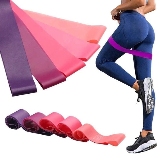 Cinture di resistenza, bende di esercizio, bende di fitness con 5 livelli di resistenza diversi, 100% lattice, ideali per casa, palestra, yoga, allenamento - include borsa da trasporto e istruzioni di esercizio