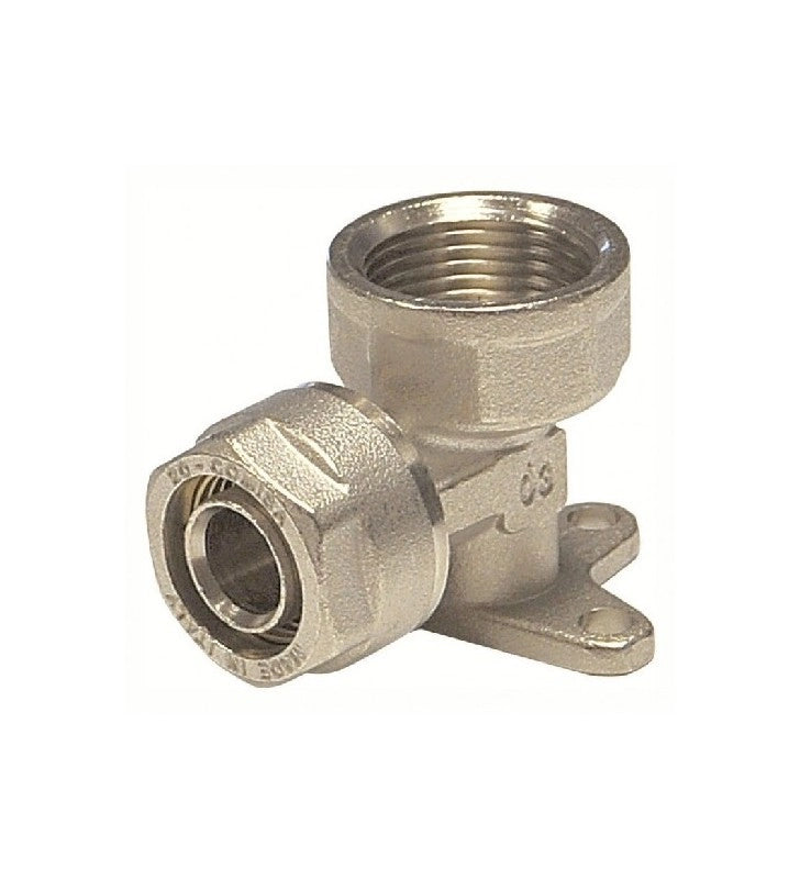 Gomito femmina con staffa diam.1/2x20 per multistrato