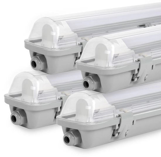 Fascia LED acqua resistente 4x LED per tubo LED T8, IP65, 150cm, 1 x 24W