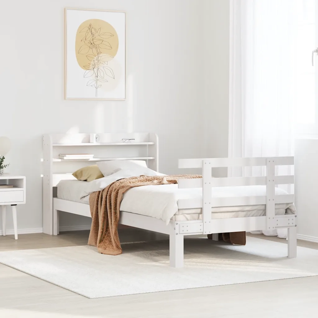 Giroletto con Testiera senza Materasso Bianco 90x200 cm 3306848