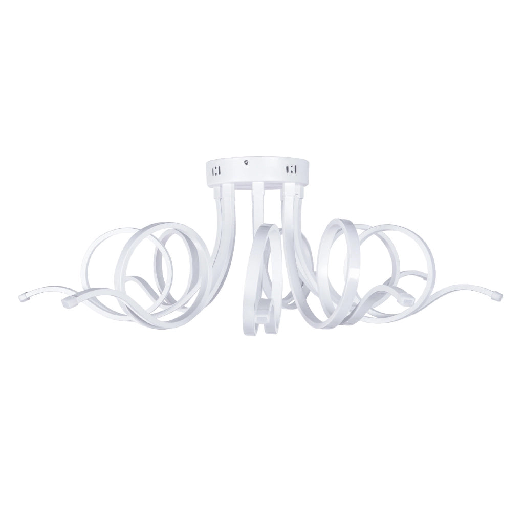 Lampadario moderno a led in termoplastica ed acrilico con luce naturale 4000k