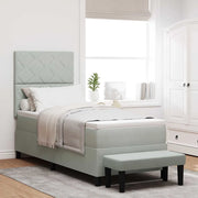 Letto a molle con materasso Grigio chiaro 80 x 200 cm Velluto 3344540