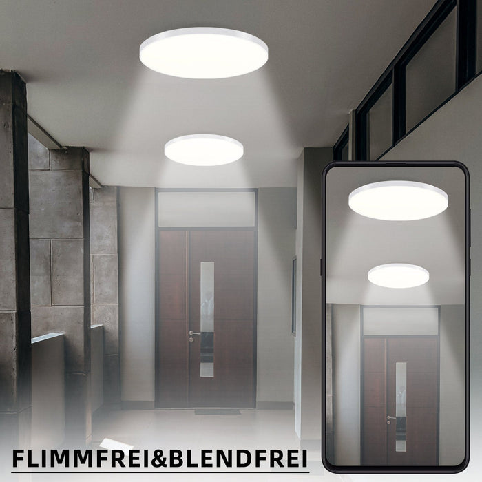 ZMH Lampada da soffitto plafoniera LED luce continua 37x2 5 cm dimmerabile