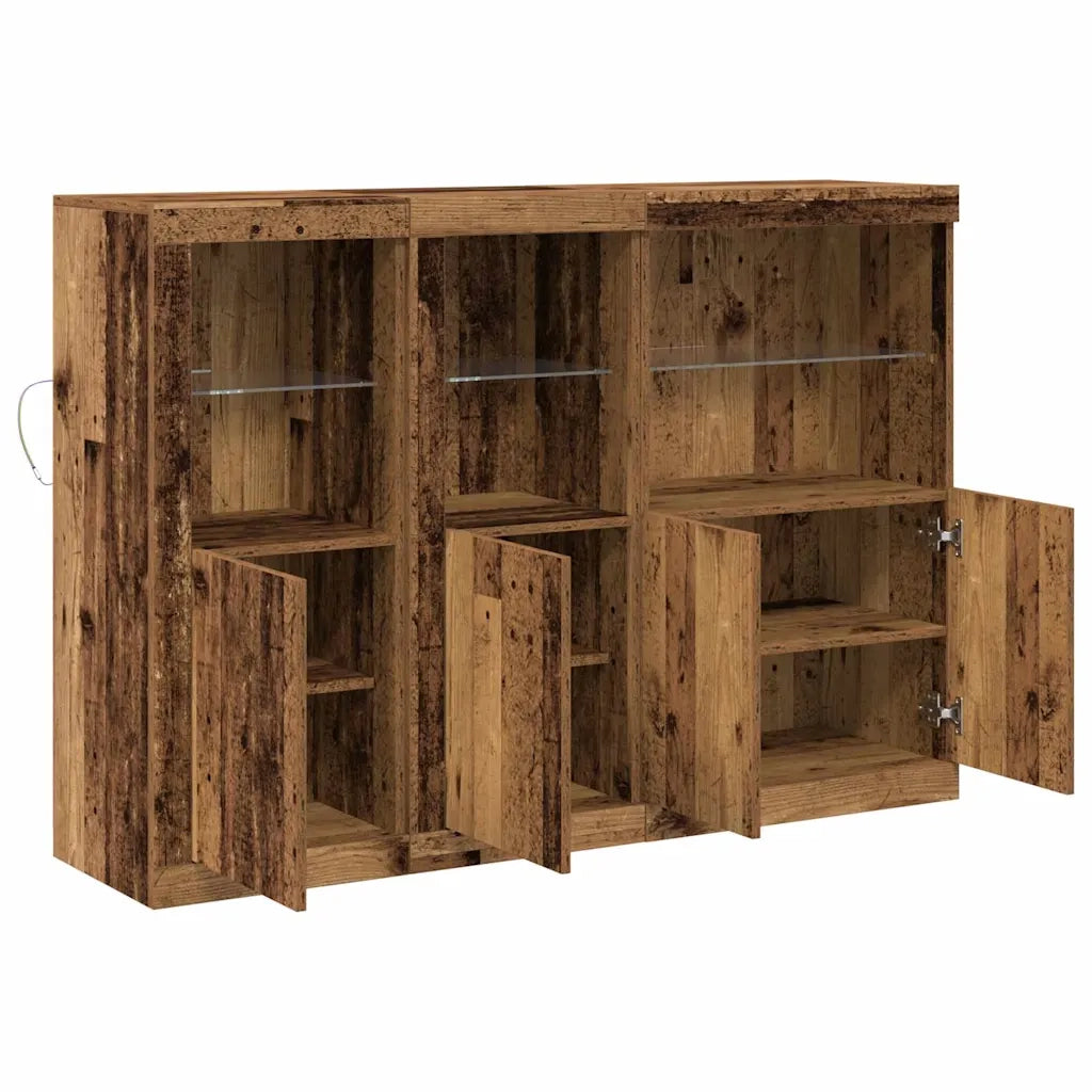 Credenza-Buffet-Armadio da cucina Legno vecchio 142.5 x 37 x 100 cm Legno multistrato 584042