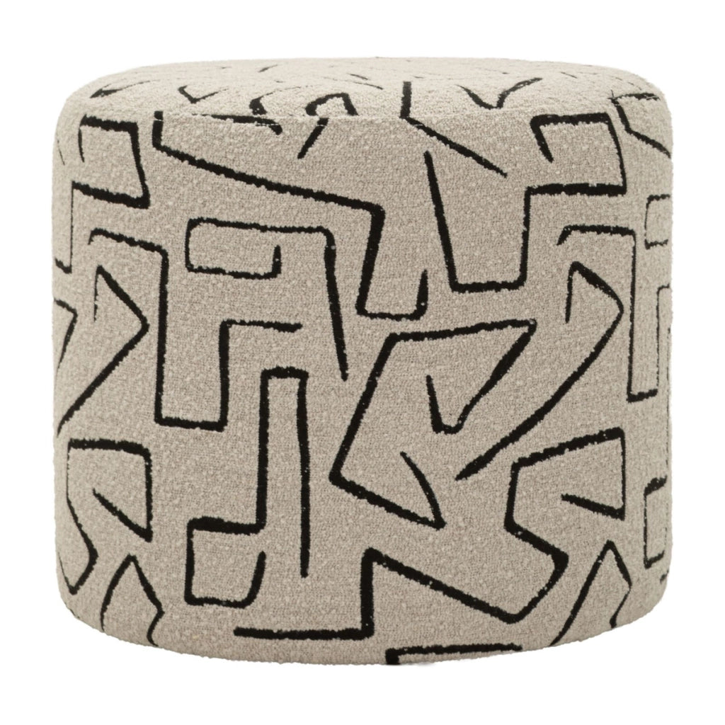 Pouf VKH1065, Multicolore, Spugna, 44x44x40 cm