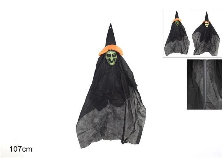1 Pezzo Strega con Pichetto Decorazione Halloween 107 cm 2 Modelli