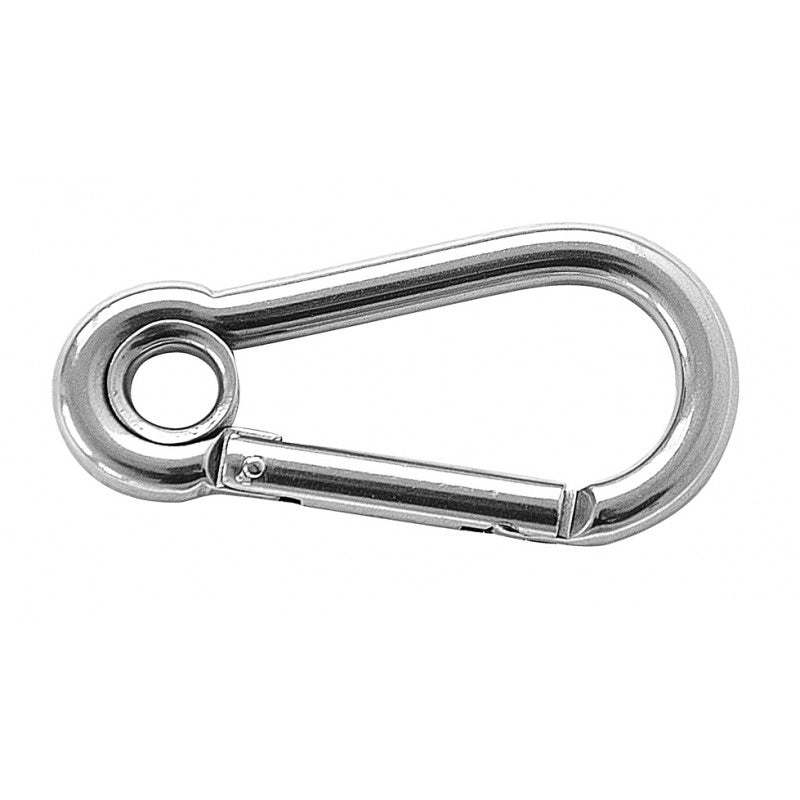MOSCHETTONE A OCHHIOLO ACCIAIO INOX MM.120 A4
