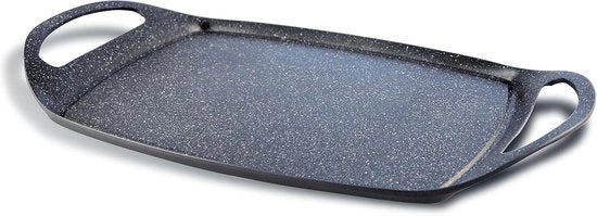 Piastra griglia 47x29cm in alluminio fuso BioStone nero - Penna 8551 con superficie antiaderente