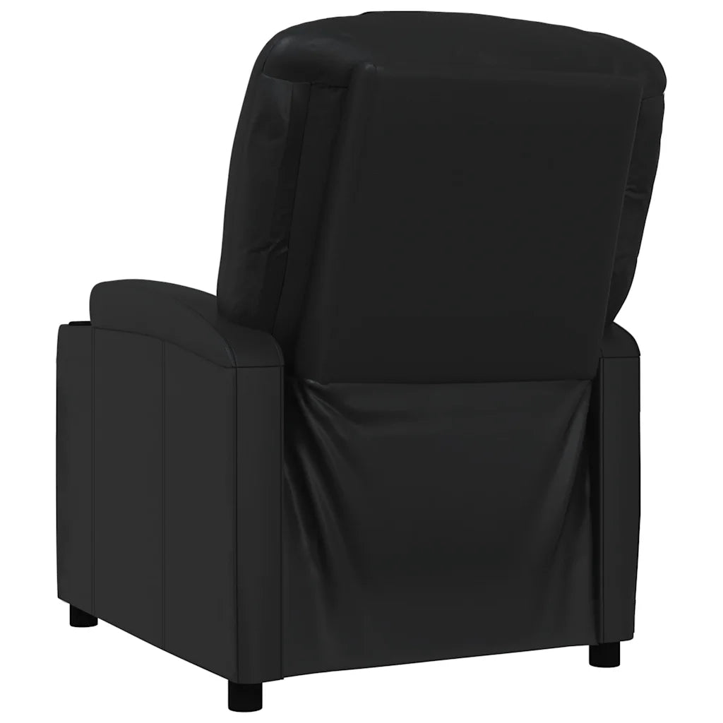 Divano Sedia-Poltrona Reclinabile Nera in Similpelle 722399