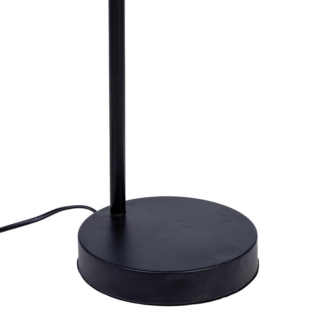 Lampada da tavolo in metallo nero con 1 faretto 18x20x61h cm