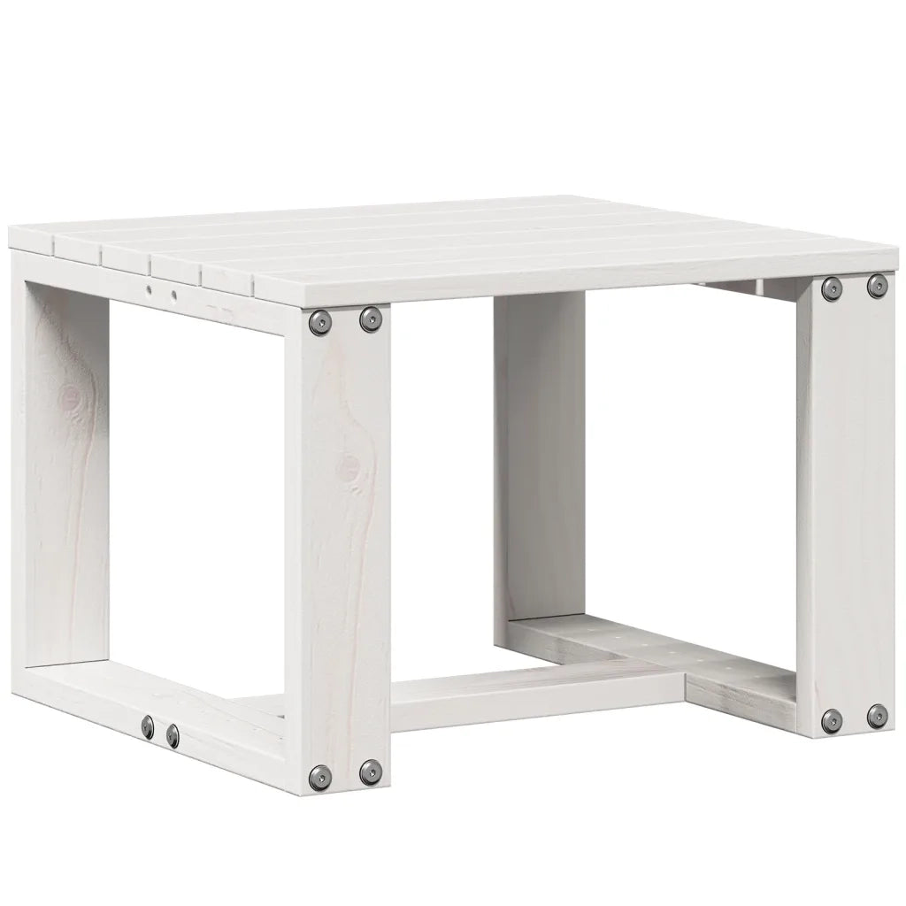 Set Salotto da Giardino 3 pz | Set di Mobili da Esterno Bianco in Legno Massello di Pino