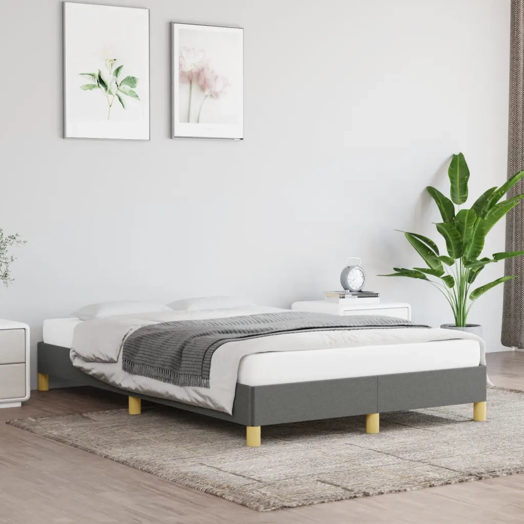 Giroletto senza Materasso Grigio Scuro 120x190 cm in Tessuto 379490