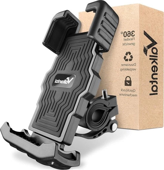 Otturatore per smartphone per bicicletta - Sistema di click siliconizzato Valkental - Compatibile con ogni manubrio smartphone - 360° girevole - iPhone Samsung Huawei