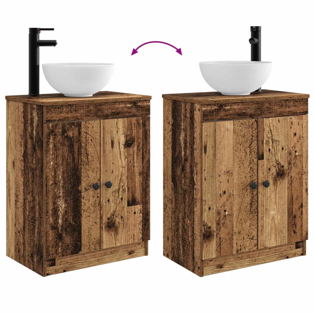 Mobile da bagno con lavabo Legno antico 54 x 35 x 83 cm