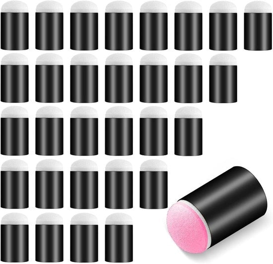 Set di 30 pennelli a impasto in nero per pittura, stampaggio e progetti artigianali.