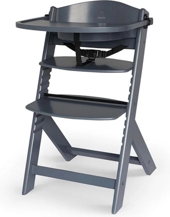 Seggiolino per Bambini da Tavolo - Seggiolino da Pranzo per Bambini - 3 in 1 Sedia per Bambini - Fino a 10 Anni - Adattabile - Sostenibile - Grigio