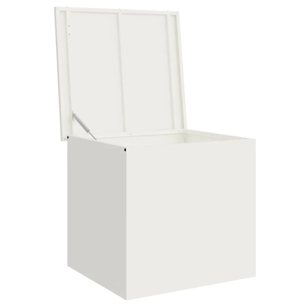 Scatola di Stoccaggio Esterno Bianco 55 x 50,5 x 50 cm Acciaio 874575