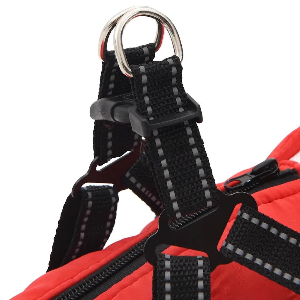 Cappotto Cani Imbracatura Impermeabile Riflettente Rosso L36 CFW9922461