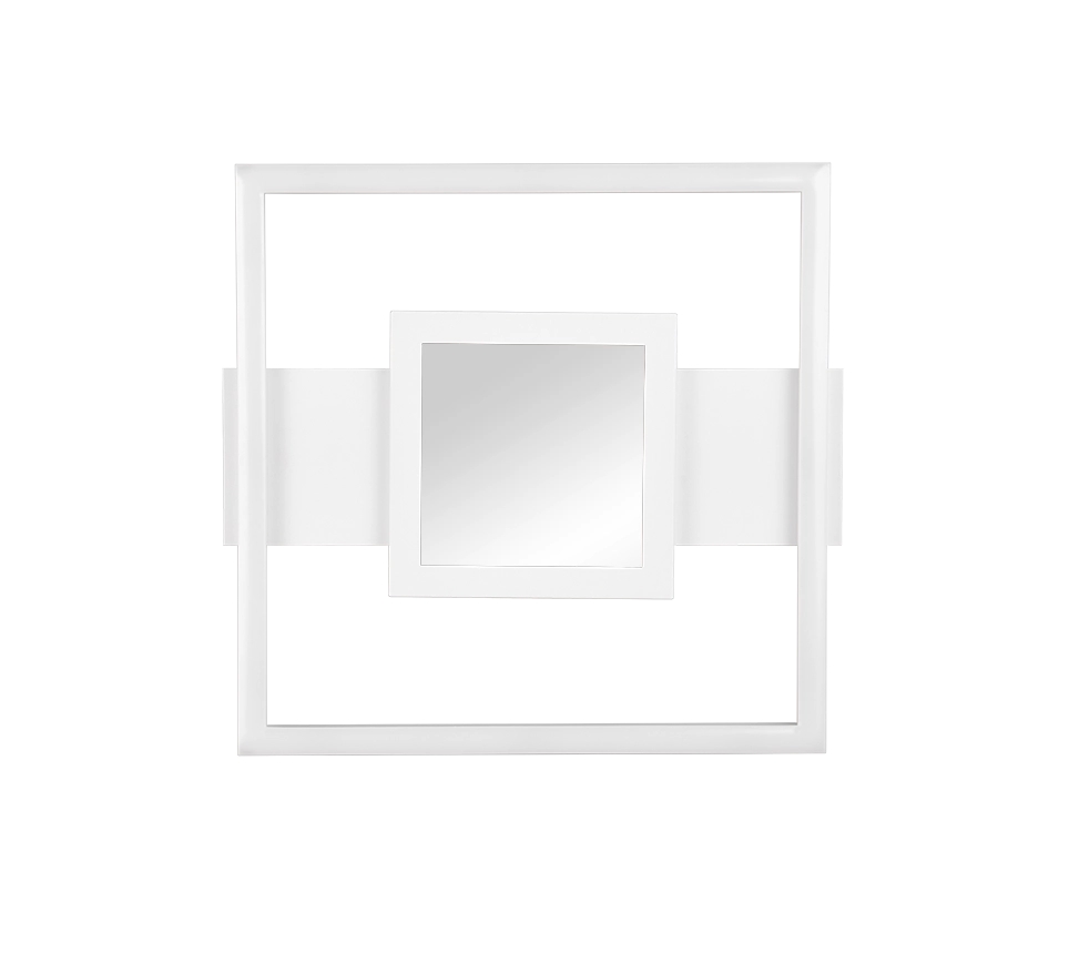 Plafoniera LED quadrata, metallo, bianco, 35x35 cm, Wheeler