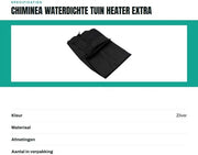 Camino Acquaproteggiato - Riscaldatore Esterno - Protezione da Pioggia - Resistente ai Raggi UV - 210D Oxford - Dimensioni 122 x 21 x 61 cm - Riscaldatore Esterno per Giardino