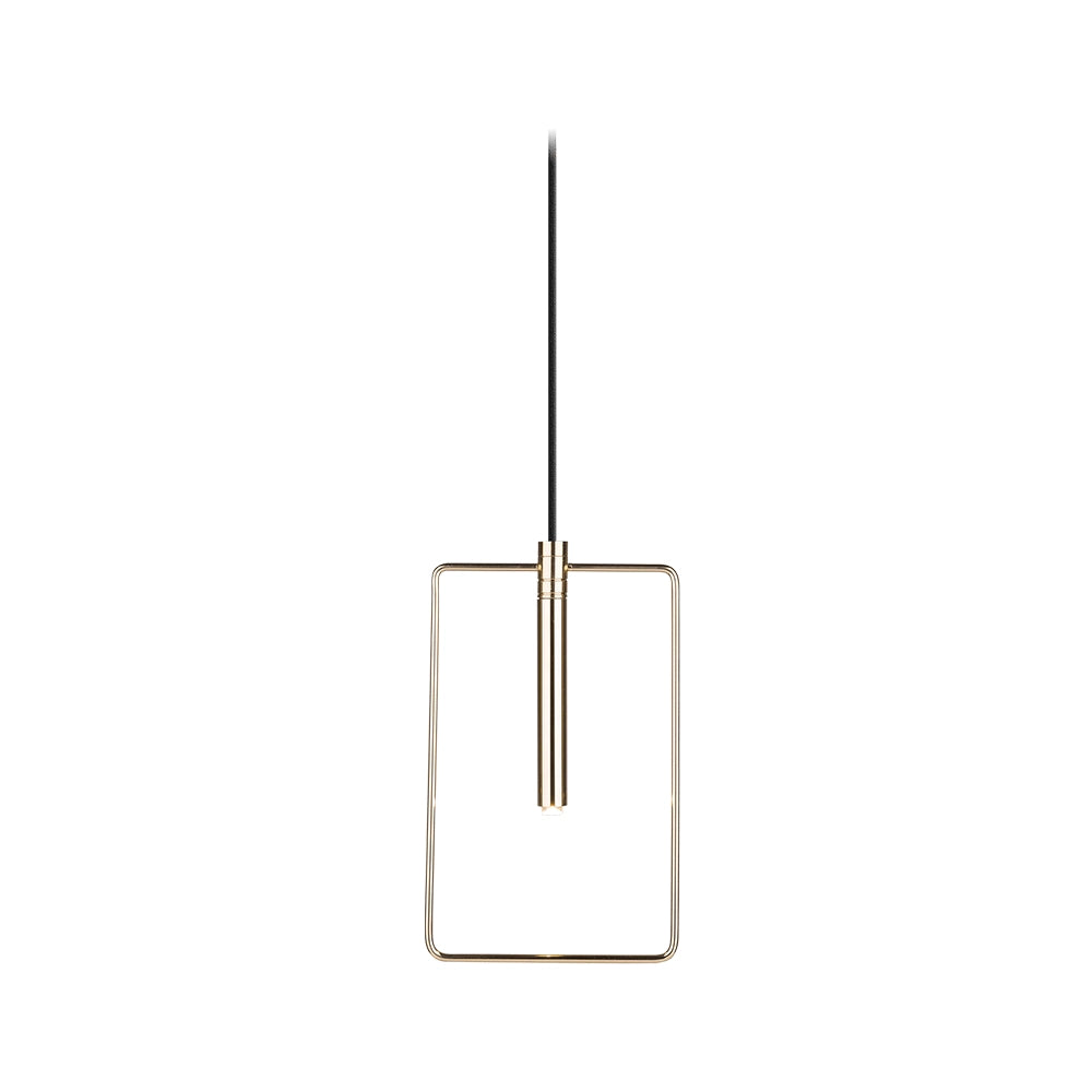 Lampada sospensione Amplex FARO rettangolare ottone/nero 1xG9