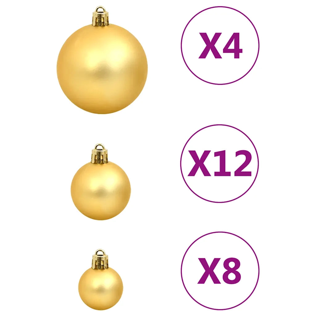 Set Palline di Natale 112 pz-Decorazioni natalizie Rosso / Verde / Oro in Polistirene