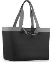 Borsa XXL grande per donne per lavoro in palestra impermeabile in nylon per spiaggia - nero-grigio