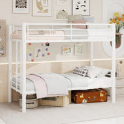 Letto a castello funzionale in ferro bianco 97x196 cm