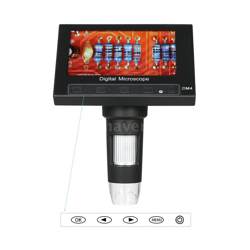Trade Shop - Microscopio Elettronico Digitale Usb Ingrandimento Zoom 1000x Regolabile 8 Led -