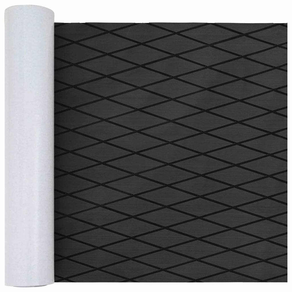 Tappetino per Barche Rigato Grigio Scuro e Nero 190 x 70 cm EVA 42052313