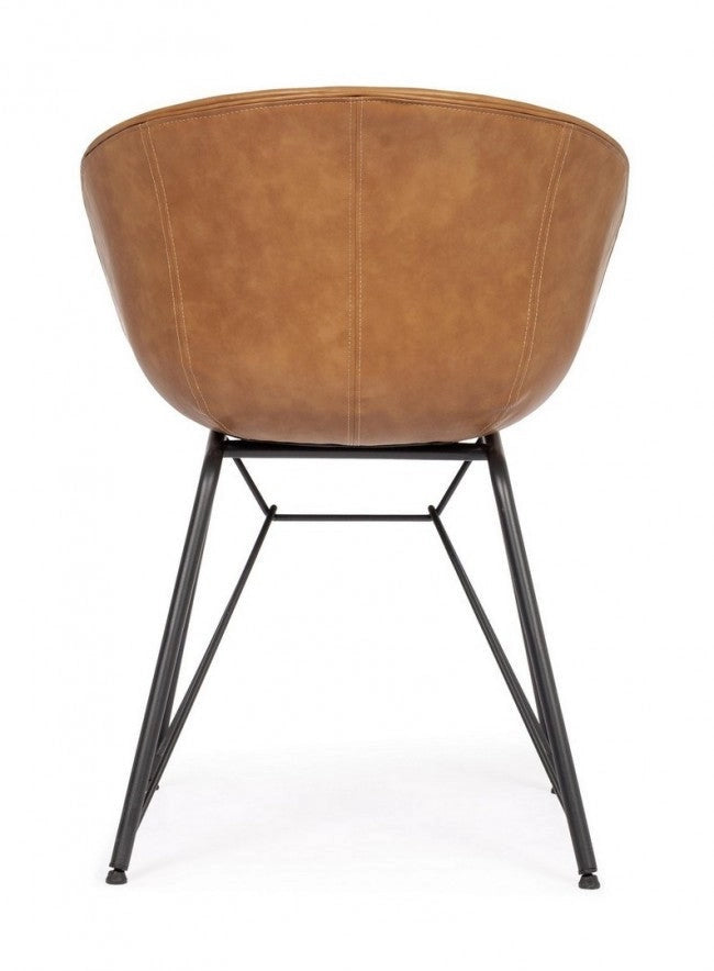 Sedia Warhol Cuoio Vintage in Similpelle Cuoio