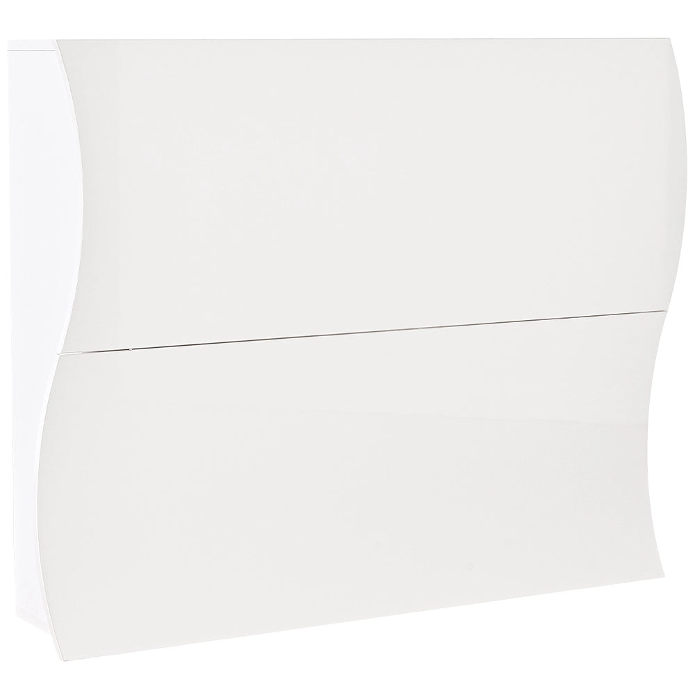 Scarpiera Ingresso in Legno Lucido ONDE 2 Ante Bianco Salvaspazio 101x26.5x81cm