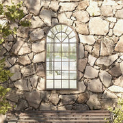 Specchio da Giardino-Specchio Decorativo-Specchio Esterno Sabbia 90x45 cm in Ferro per Uso Esterno