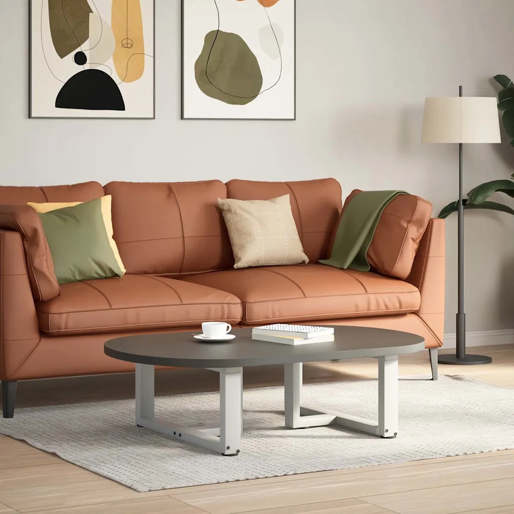Gambe per Tavolino da Caff¨¨ a Forma di T 2 pz | Piede del tavolo Bianche 70x25x(30-31) cm Acciaio