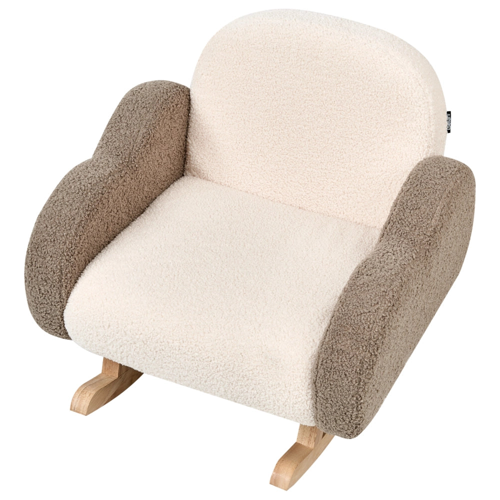 Sedia a dondolo per bambini Beige Boucle Indoor