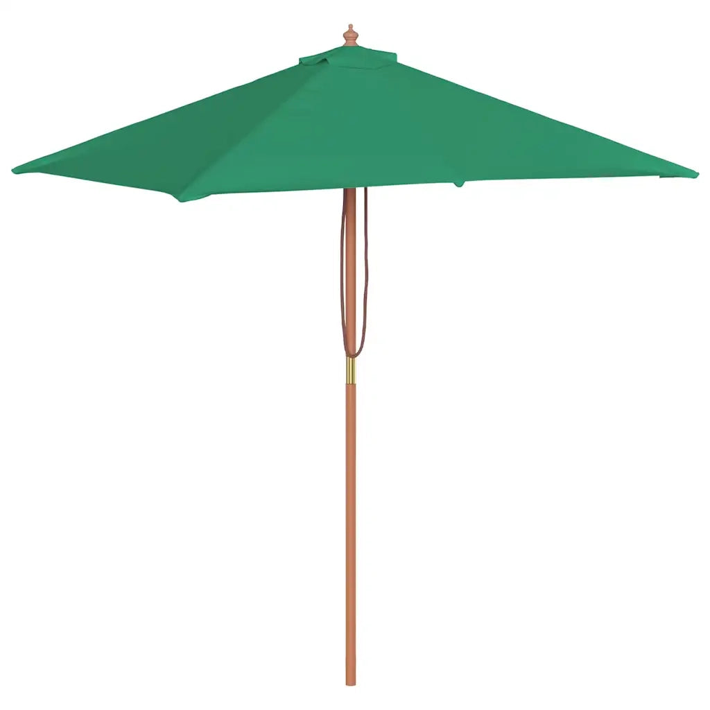 Ombrello | Parasolne da Esterni con Palo in Legno 150x200 cm Verde