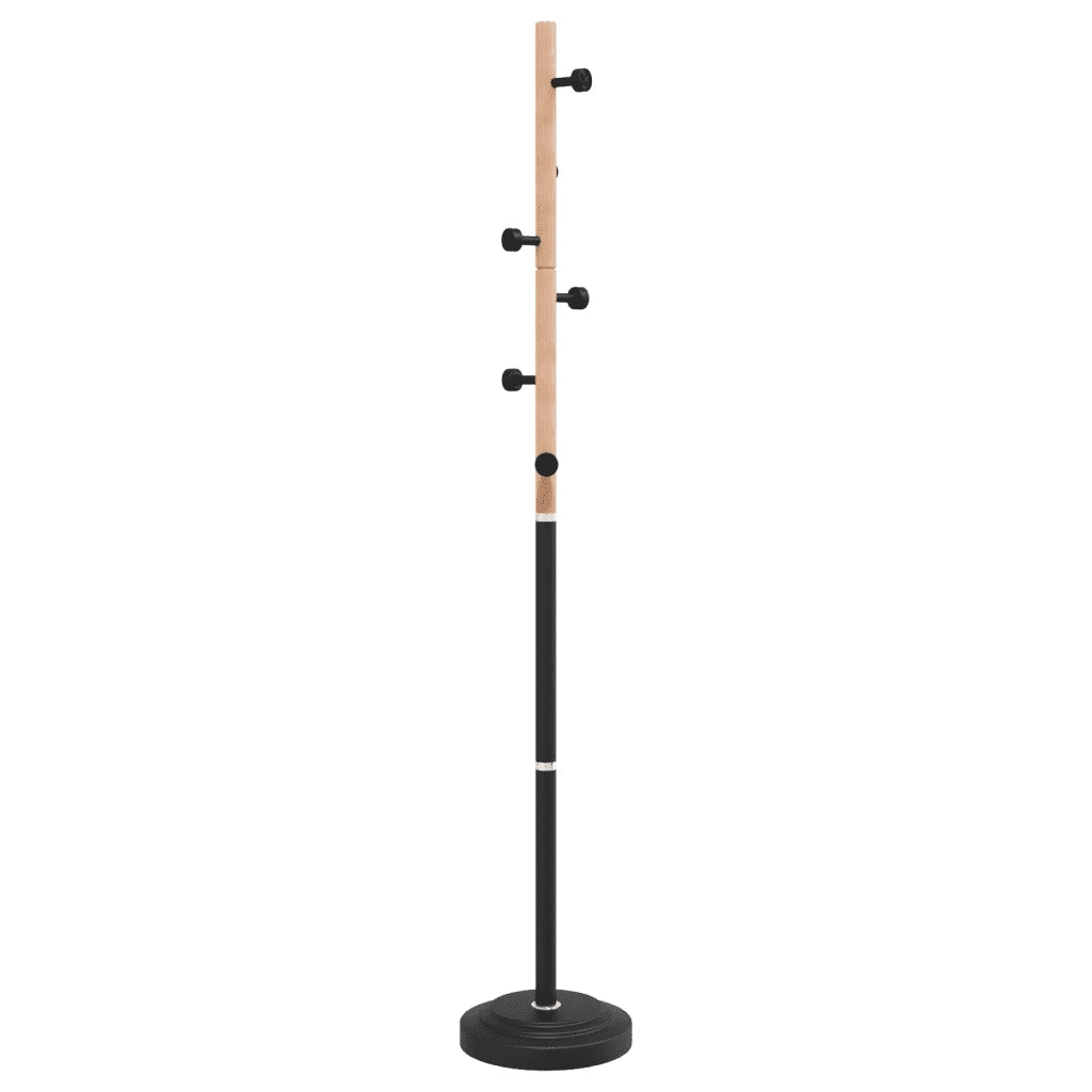 Appendiabiti Nero 177 cm in Ferro Verniciato a Polvere 377085