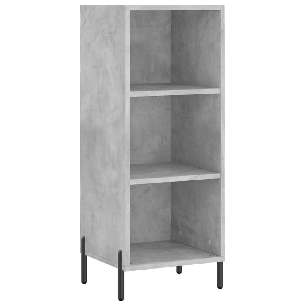 Buffet credenza cassettiera mobiletto mobile contenitore organizer cucina soggiorno salotto alto 34,5 x 34 x 180 cm legno ingegnerizzato grigio 02_0034298