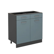 Vicco Mobiletto base per cucina Grigio-blu 80 cm senza piano di lavoro