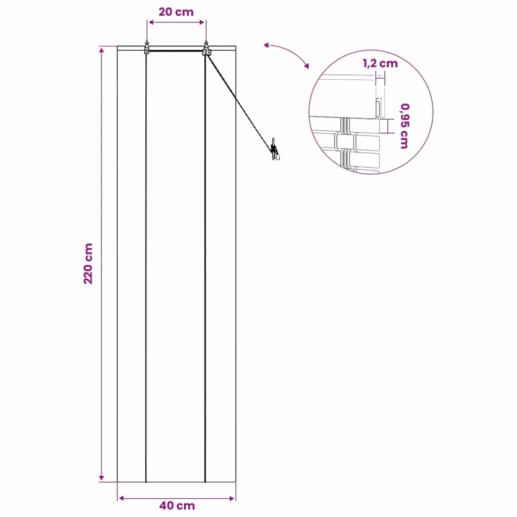 Tenda a rullo Marrone 40 x 220 cm Bambù 42039769
