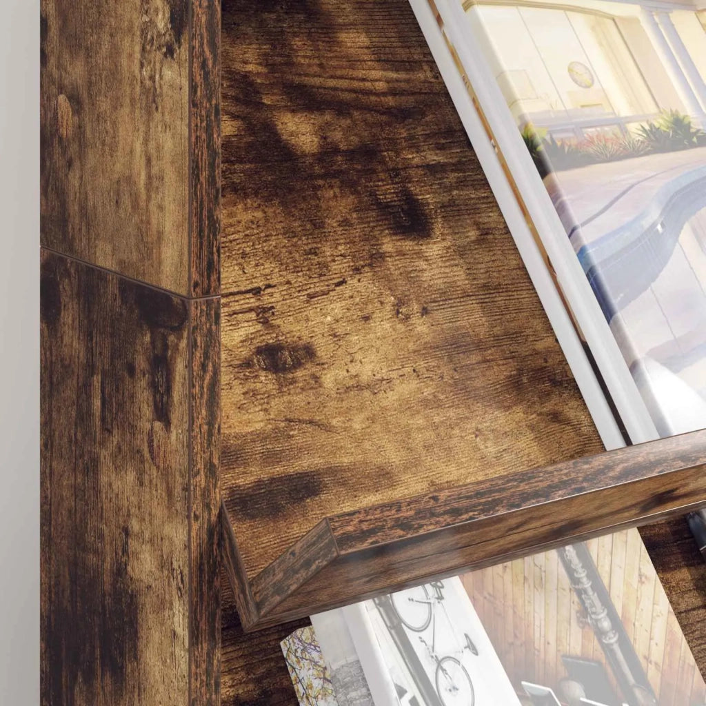 Scaffale per riviste Rovere fumé 70 x 41 x 126 cm 899531