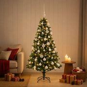 Albero di Natale Artificiale con Palline 150 cm 150 LED 3461341
