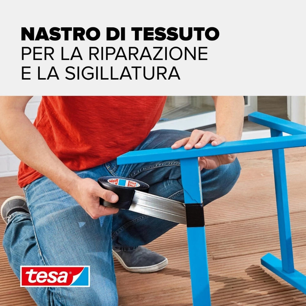 Tesa extra power universal nastro adesivo nero a tenuta extraforte 50 m x 50 mm