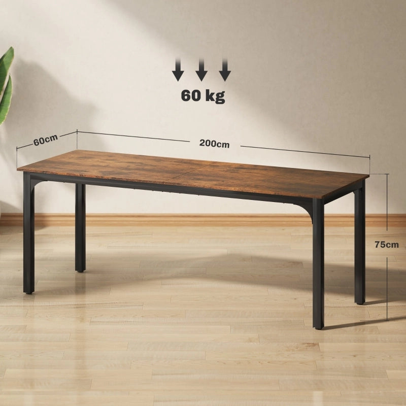 SCRIVANIA Computer 200x60x75 cm Legno ingegnerizzato Marrone rustico