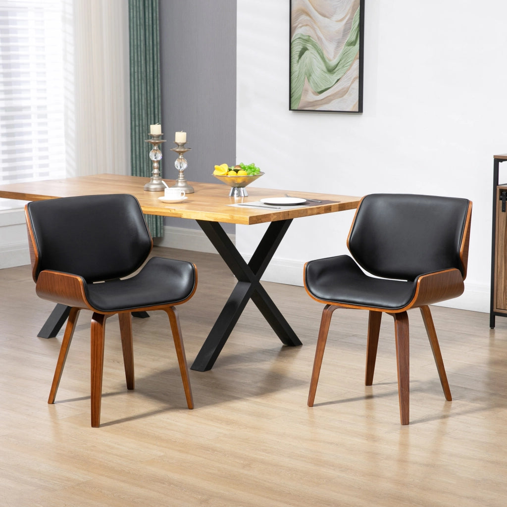 Sedia da Pranzo Vintage ¨C Zephmum ¨C Tessuto Sintetico 53x54x81 cm Nero Marrone