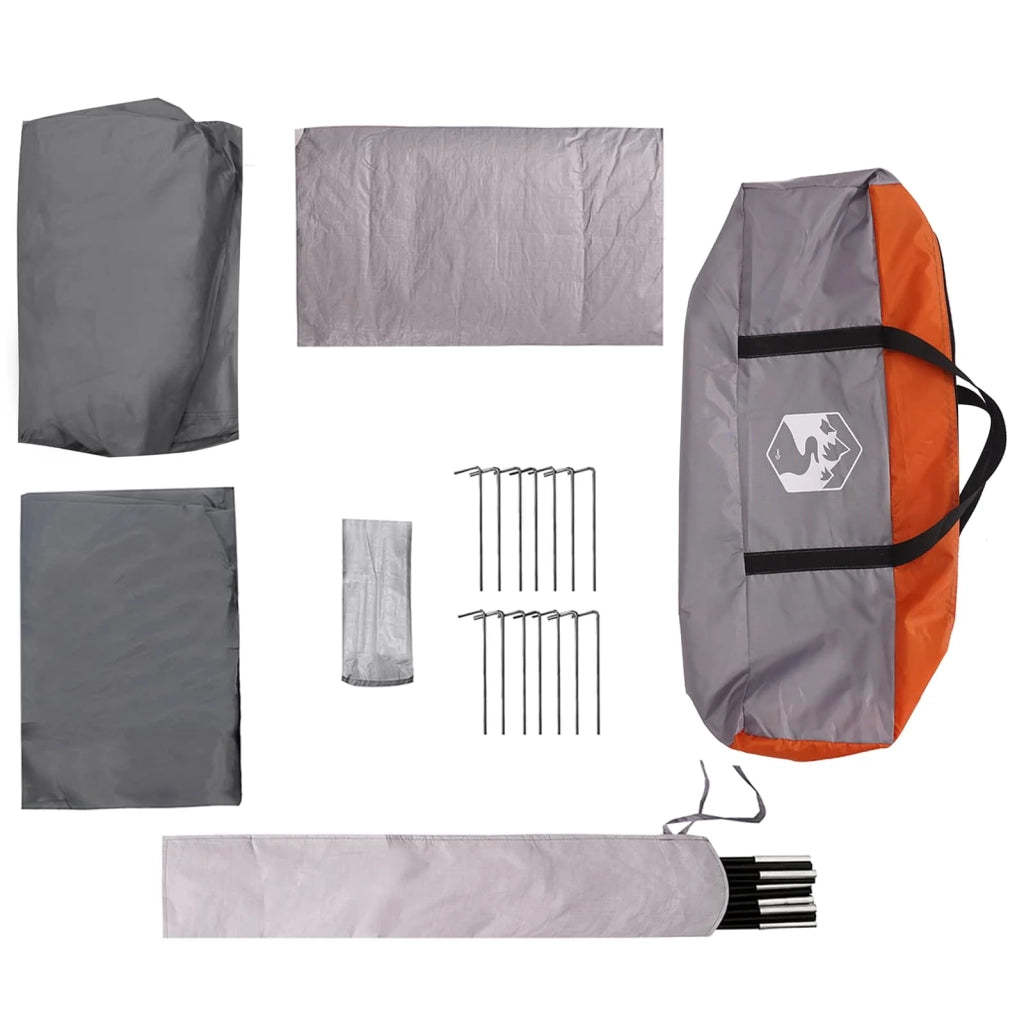 Tenda Familiare con tetto Grigio e arancione 420 x 305 x 200 cm 42028499