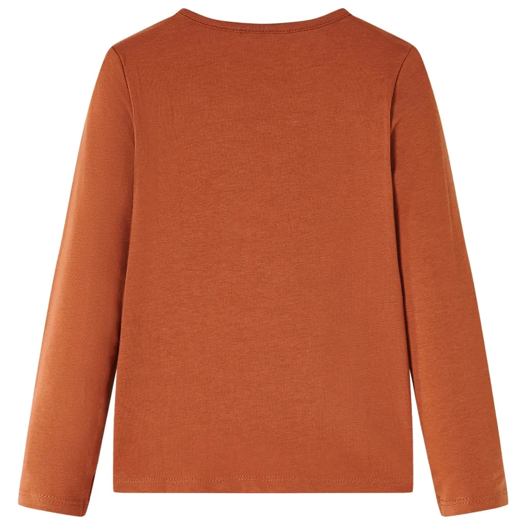Maglietta da Bambina a Maniche Lunghe Cognac 116 13681