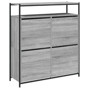 Scarpiera mobile contenitore per scarpe mobile per ingresso/corridoio/soggiorno 4 cassetti a ribalta grigio Sonoma 02_0021388