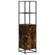 Credenza | Madia | Buffet da pranzo | Armadio da pranzo Rovere Fumo 35,5x35x139 cm Legno Multistrato Metallo