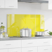 Schienale da cucina  Giallo 100x50x0,6 cm in vetro temperato